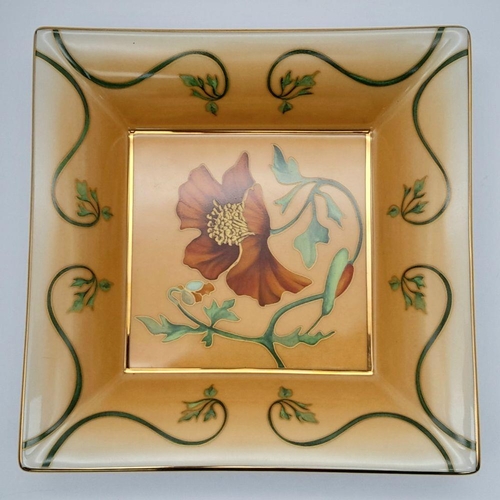 361 - A Patek Philippe Decorative Ceramic Plate. Limoges origin. Floral decoration. 18 x 18cm. In excellen... 