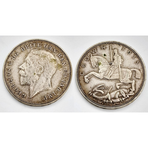 1903 - A Very Fine Condition 1935 Silver Rocking Horse Crown. 28.31 Grams. Graded on the Sheldon Scale.