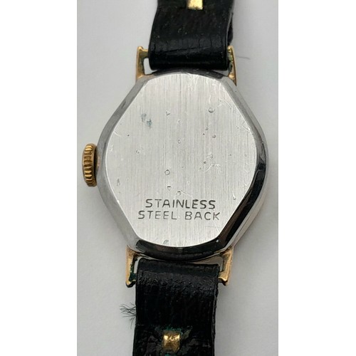 1949 - A Very Elegant Vintage Ronet 17 Jewel Gold Plated Manual Wind Watch. Appears to be keeping good time... 