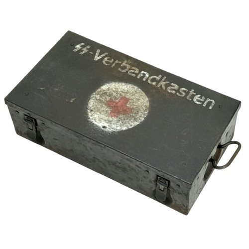 971 - 1939 Dated Waffen SS First Aid Tin with contents.