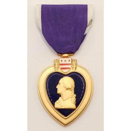 719 - A Vietnam War Era Purple Heart in original case. The ribbon bar is missing as it would have been on ... 