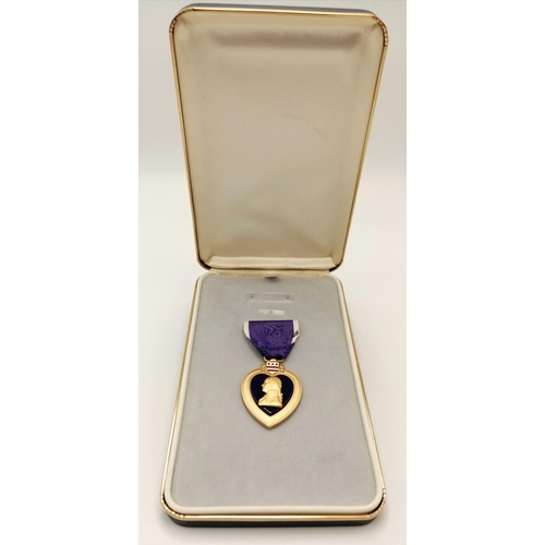 719 - A Vietnam War Era Purple Heart in original case. The ribbon bar is missing as it would have been on ... 