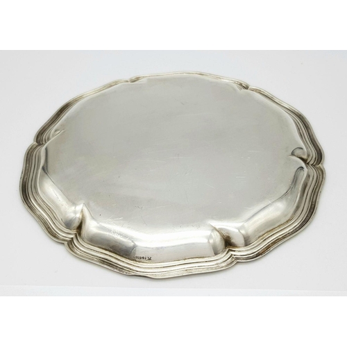 257 - A 3rd Reich Silver Plated Service Memorial Dish Stab 17 “With Gallantry & Honour 17.03.38-30.06.39 P... 