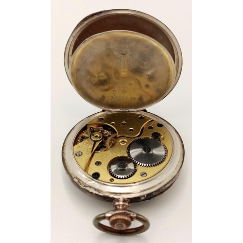 355 - A 1939 Dated Gold Plated Patriotic German Pocket Watch Dedicated to Gefreiter (Lance Corporal)  H. B... 