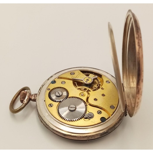 355 - A 1939 Dated Gold Plated Patriotic German Pocket Watch Dedicated to Gefreiter (Lance Corporal)  H. B... 