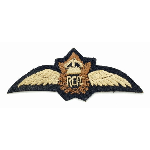 988 - A Rare WW1 Royal Canadian Flying Corps Unofficial Pilots Wings.