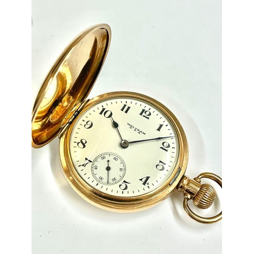 1624 - A vintage Waltham full hunter pocket watch in working order.