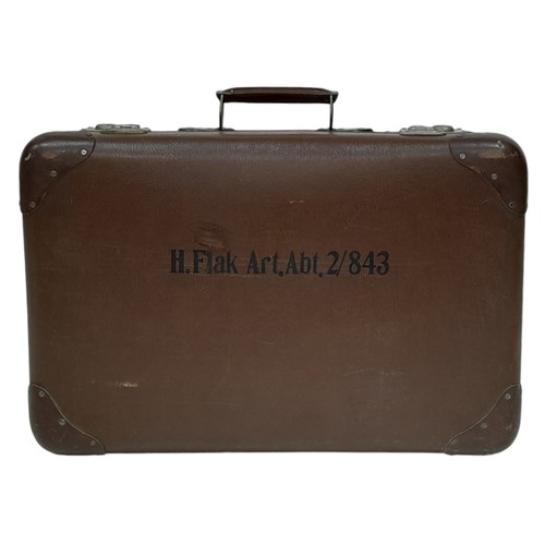 792 - A WW2 German Suitcase with markings from a Flak Artillery Unit.