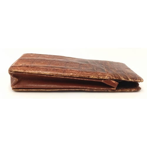 2298 - A Vintage Crocodile Skin Glasses Case. 16cm x 7cm