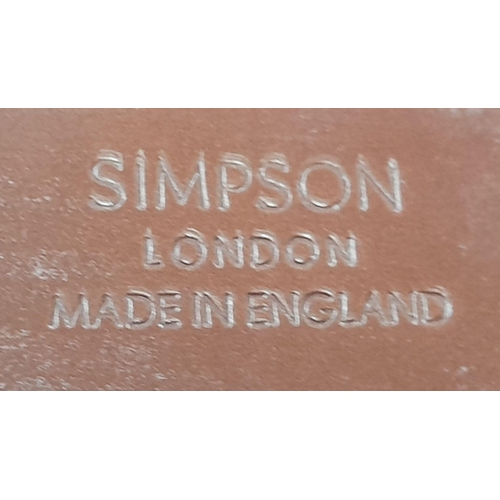 2281 - A Brown London Leather Document Case by Simpson of  London. Approximately 38cm length x 28cm height.... 