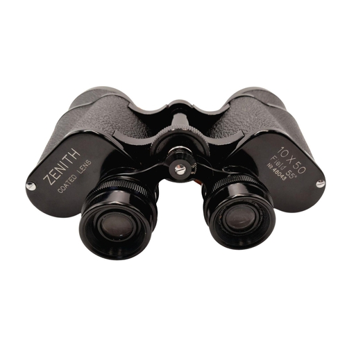 2276 - A Pair of Vintage Zenith 10 x 50 Binoculars. In good condition with case. Optics good.