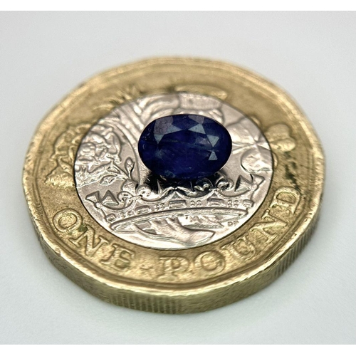 2205 - A 1.17ct Madagascan Sapphire Gemstone. Oval shape, brilliant and step cut. Comes with CGI certificat... 