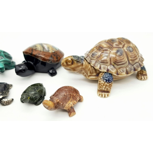 2283 - A Wonderful Vintage Tortoise Collection. Ranging from art deco glass to semi-precious gemstones. 900... 