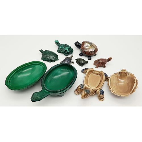 2283 - A Wonderful Vintage Tortoise Collection. Ranging from art deco glass to semi-precious gemstones. 900... 