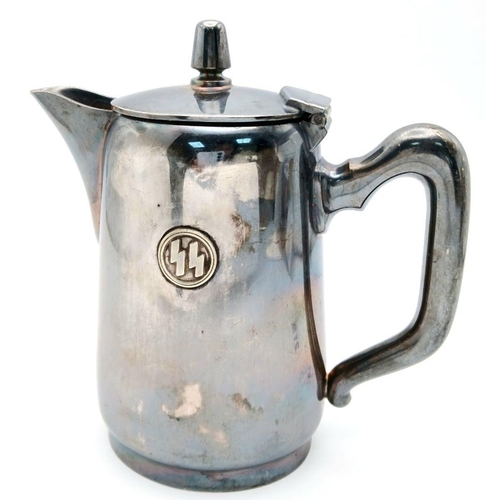 215 - A Waffen SS Officers Mess Coffee Pot. SS Marked on the base.