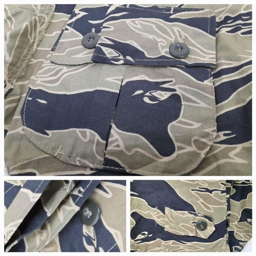 250 - An US Special Forces Tiger Pattern Camouflage Shirt Size Medium Regular.