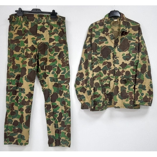 264 - A Vietnam War Era In Country Made US Special Forces Duck Hunter-Frog Skin Camouflage Jacket and Trou... 