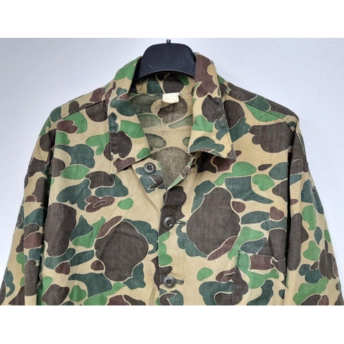 264 - A Vietnam War Era In Country Made US Special Forces Duck Hunter-Frog Skin Camouflage Jacket and Trou... 