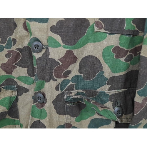 264 - A Vietnam War Era In Country Made US Special Forces Duck Hunter-Frog Skin Camouflage Jacket and Trou... 