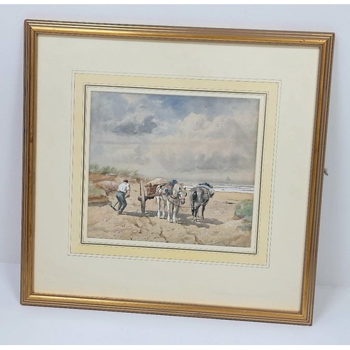 58 - 'The Sand Cart' , Pas-de-Calais - A watercolour painting by renowned British Artist Richard Beavis (... 