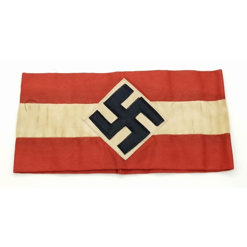 865 - An A Very Nice Original Early War 3rd Reich Hitler Youth Armband. From a Batch of 45 that were found... 