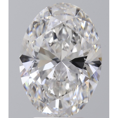 218 - 4.04CT OVAL SHAPED LAB-GROWN DIAMOND, COLOUR E, CLARITY VS1. COMES WITH IGI CERTIFICATE. MEASUREMENT... 