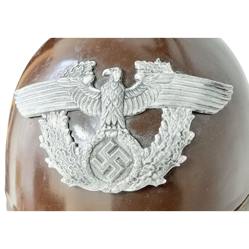 173 - A 3rd Reich German Motorcycle Police Crash Helmet.