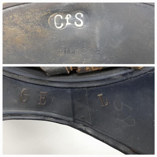 285 - A WW2 German “Gladiator” Civil Defence Helmet from the Heinkel Aircraft Works. Complete with liner &... 