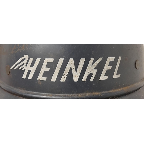 285 - A WW2 German “Gladiator” Civil Defence Helmet from the Heinkel Aircraft Works. Complete with liner &... 