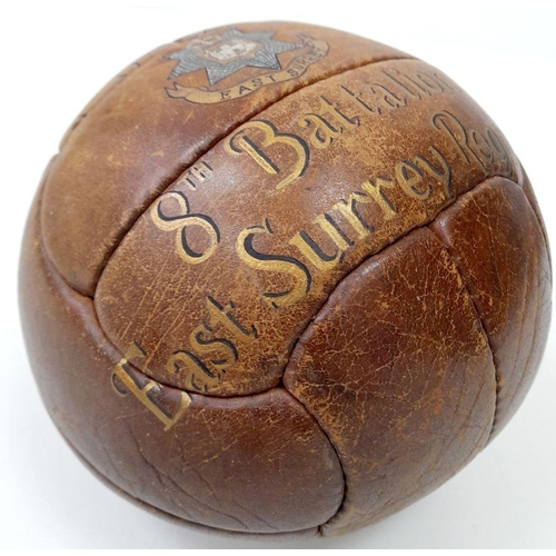 523 - A Memorial Football in memory of the Football Charge on the 1st of July 11916 by the 8th Bn of the E... 