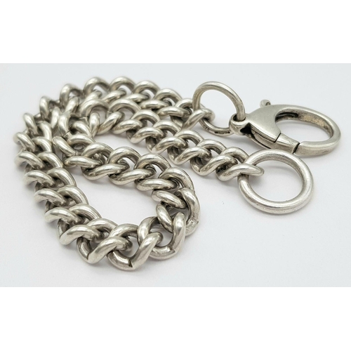 297 - A 925 Silver Curb Link Bracelet. 24.5cm length, 48g weight.