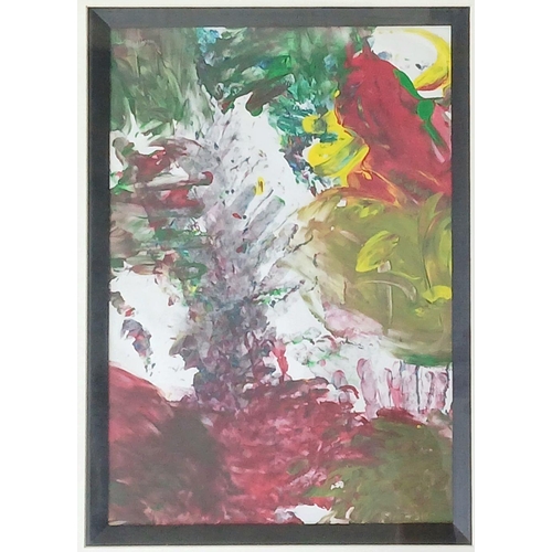 318 - An Abstract Painting In the Style of Dutch Artist Karel Appel (1921-2006). No signature. In frame - ... 