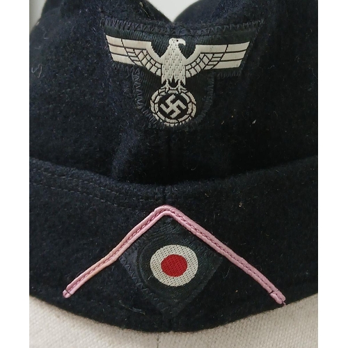 75 - A WW2 German Panzer Crew Enlisted Mans/ Nco’s M38 Side Cap.