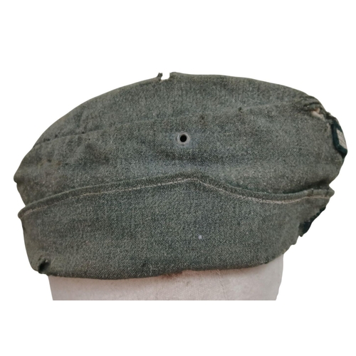 96 - A WW2 German Army M34 Overseas Cap. Found in an attic on the Bailiwick of Jersey, British Channel Is... 