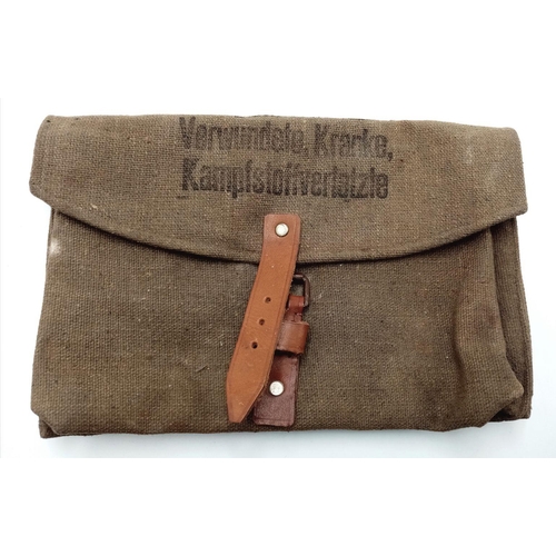 992 - A WW2 German Medical Documents Wallet. Used by German soldiers when being transferred between hospit... 