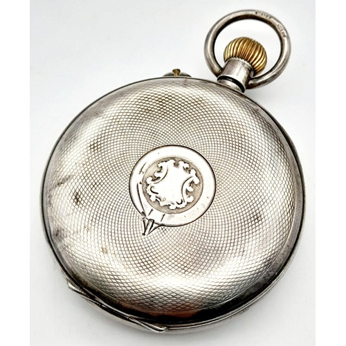 112 - Antique SILVER POCKET WATCH. Case hallmarked for William Henry Sparrow, London 1925.Face Showing Jam... 