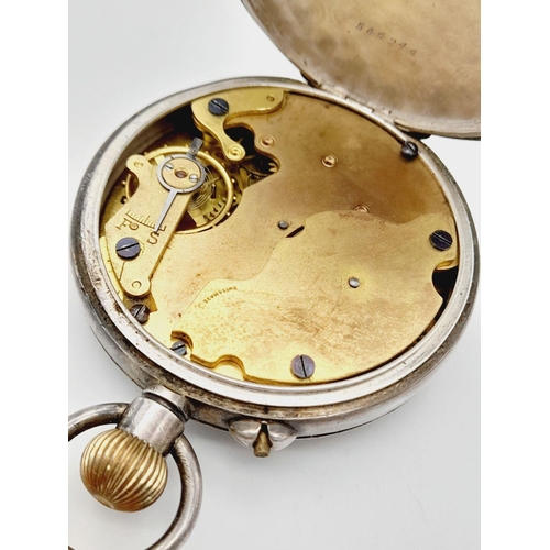 112 - Antique SILVER POCKET WATCH. Case hallmarked for William Henry Sparrow, London 1925.Face Showing Jam... 