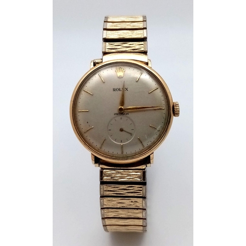 29 - A 9K GOLD VINTAGE ROLEX 