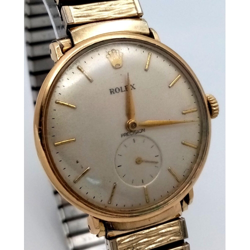 29 - A 9K GOLD VINTAGE ROLEX 