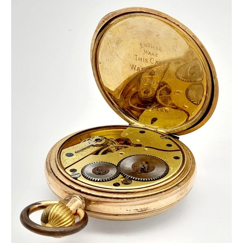 371 - Gentleman’s Vintage ROLLED GOLD POCKET WATCH. Top winding with Roman numerals. Having two Rolled Gol... 