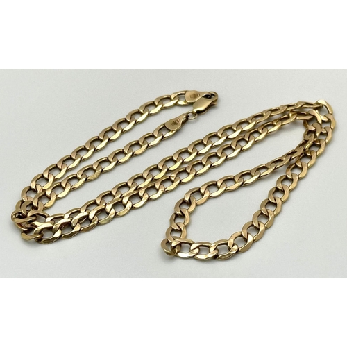 40 - A 9K GOLD INTERLINK NECK CHAIN .   5gms    46cms