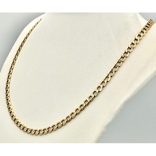 40 - A 9K GOLD INTERLINK NECK CHAIN .   5gms    46cms