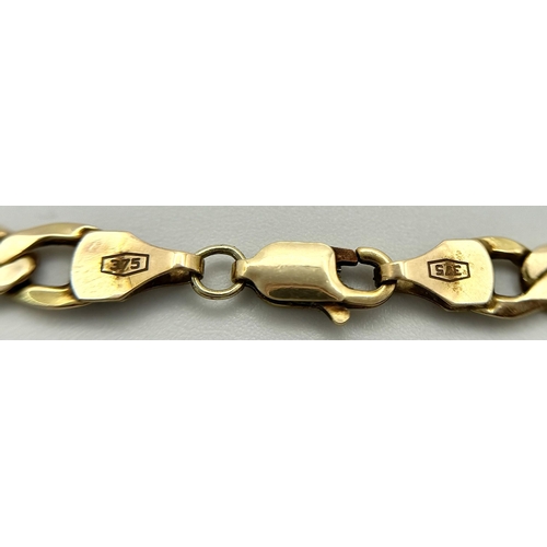 40 - A 9K GOLD INTERLINK NECK CHAIN .   5gms    46cms