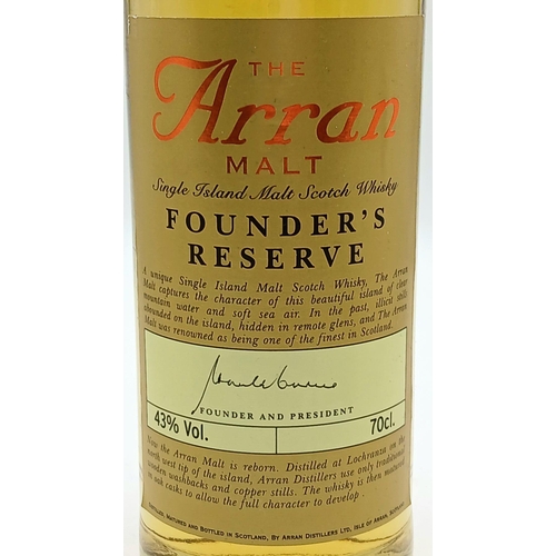 647 - A Vintage Bottle of The Arran Malt Founders Reserve Whisky from the Isle of Arran. 70cl Bottle. Seal... 