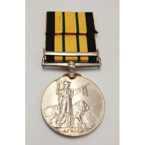 66 - An Africa General Service Medal 1899 with clasp Somaliland 1908-10. Named to 168 Sepoy Ghulab Khan 3... 