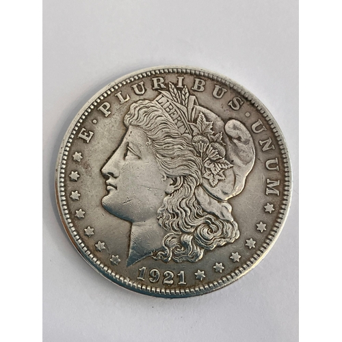 203 - 1921 USA MORGAN SILVER DOLLAR. Philadelphia mint. Very fine condition. Please see pictures.