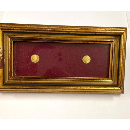 1541 - X2 small gold coins mounted