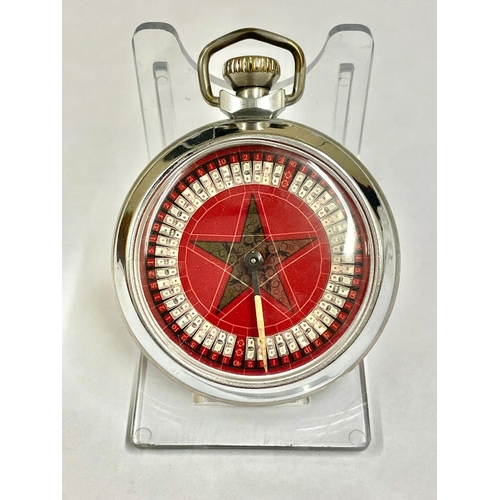 1660 - A Vintage gambling spinning gaming pocket watch. In working order.