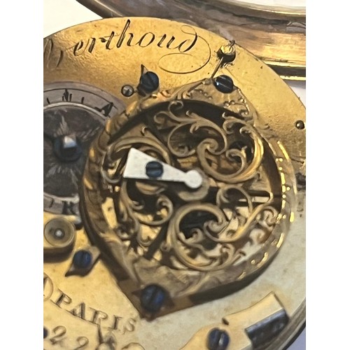 141 - A Possibly Unique Mid to late 18th Century Pocket Watch. Verge escapement. Made by the prestigious F... 