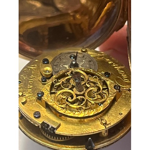 141 - A Possibly Unique Mid to late 18th Century Pocket Watch. Verge escapement. Made by the prestigious F... 